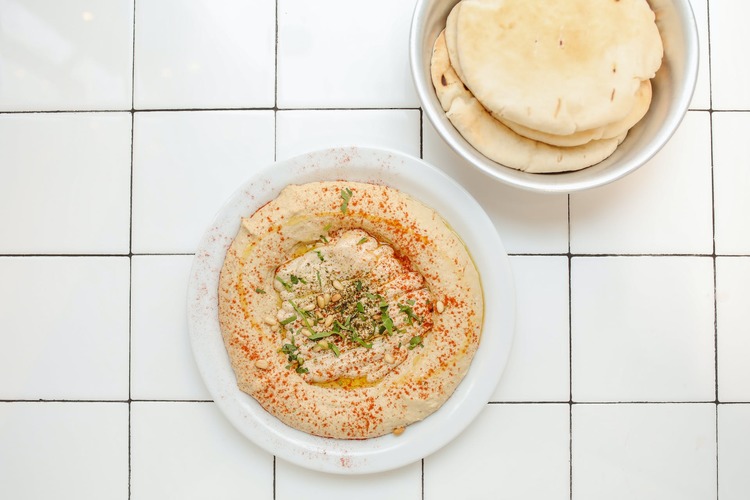 Homemade Hummus with Paprika, Pine Nuts and Scallions - Hummus Recipe