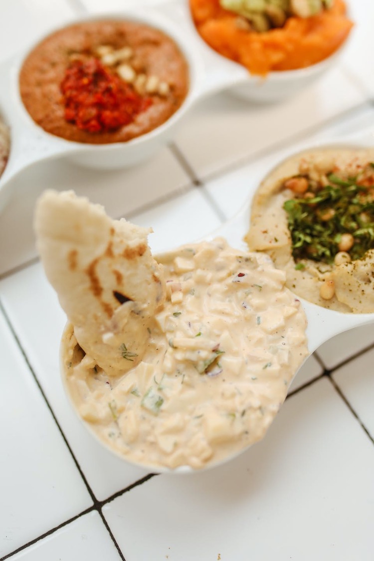 Hummus Recipe - Hummus with Dill and Green Onions