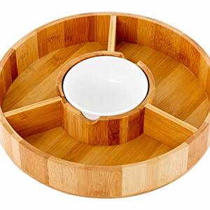 Chip And Dip Serving Bowl For Hummust, Salsa and Guacamole